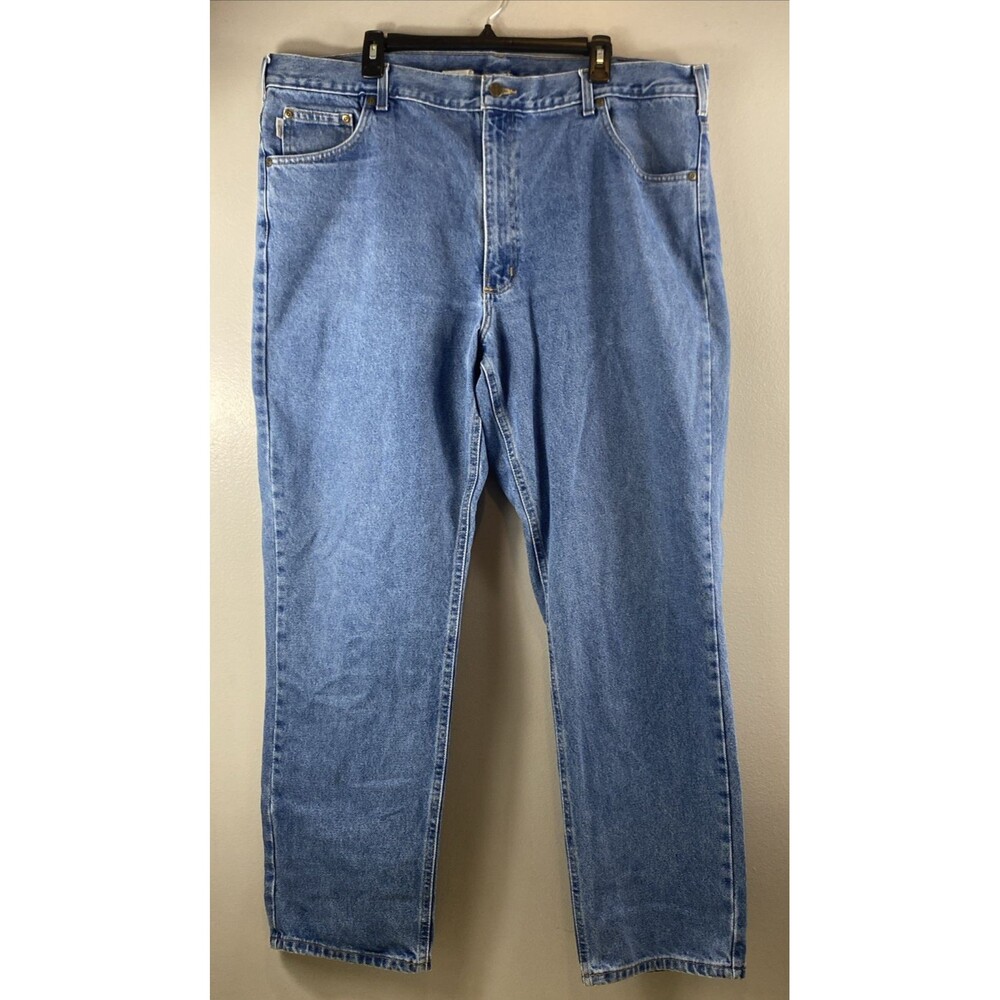 Carhartt Jeans Mens 42x32 Blue Denim Traditional Straight Workwear